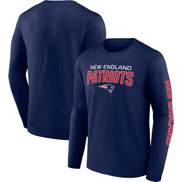 New England Patriots Navy Go the Distance Long Sleeve T-Shirt